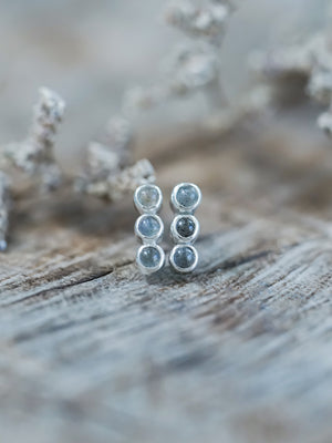 Triple Labradorite Earrings - Gardens of the Sun | Ethical Jewelry