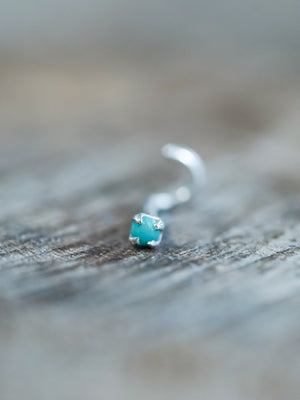 Turquoise Tragus Stud Earring - Gardens of the Sun | Ethical Jewelry