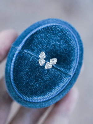 Triangle White Topaz Earrings - Gardens of the Sun | Ethical Jewelry