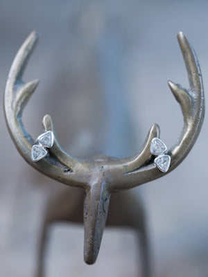 Triangle White Topaz Earrings - Gardens of the Sun | Ethical Jewelry