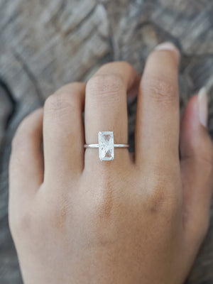 White Zircon Ring - Gardens of the Sun | Ethical Jewelry