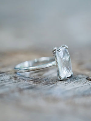 White Zircon Ring - Gardens of the Sun | Ethical Jewelry
