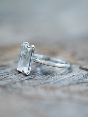 White Zircon Ring - Gardens of the Sun | Ethical Jewelry