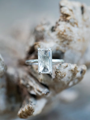 White Zircon Ring - Gardens of the Sun | Ethical Jewelry