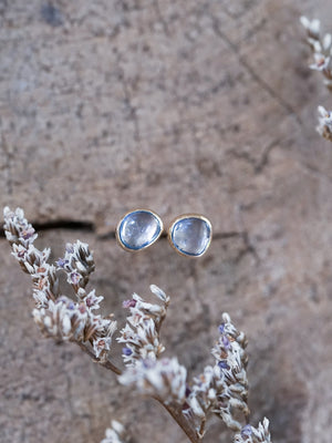 Yogo Sapphire Earrings in Ethical Gold - Gardens of the Sun | Ethical Jewelry