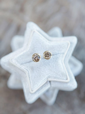 Zircon Earrings in Gold - Gardens of the Sun | Ethical Jewelry