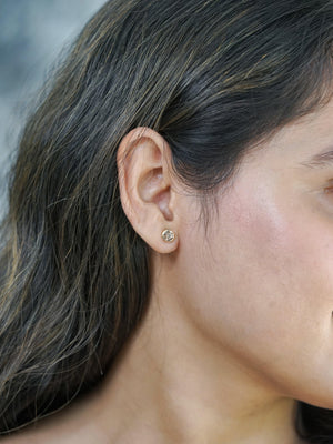 Zircon Earrings in Gold - Gardens of the Sun | Ethical Jewelry