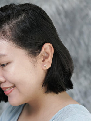 Zircon Earrings in Gold - Gardens of the Sun | Ethical Jewelry