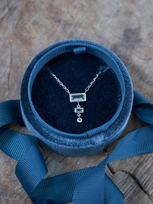 Aquamarine and Moonstone Necklace - Gardens of the Sun | Ethical Jewelry