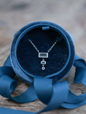 Aquamarine and Moonstone Necklace - Gardens of the Sun | Ethical Jewelry