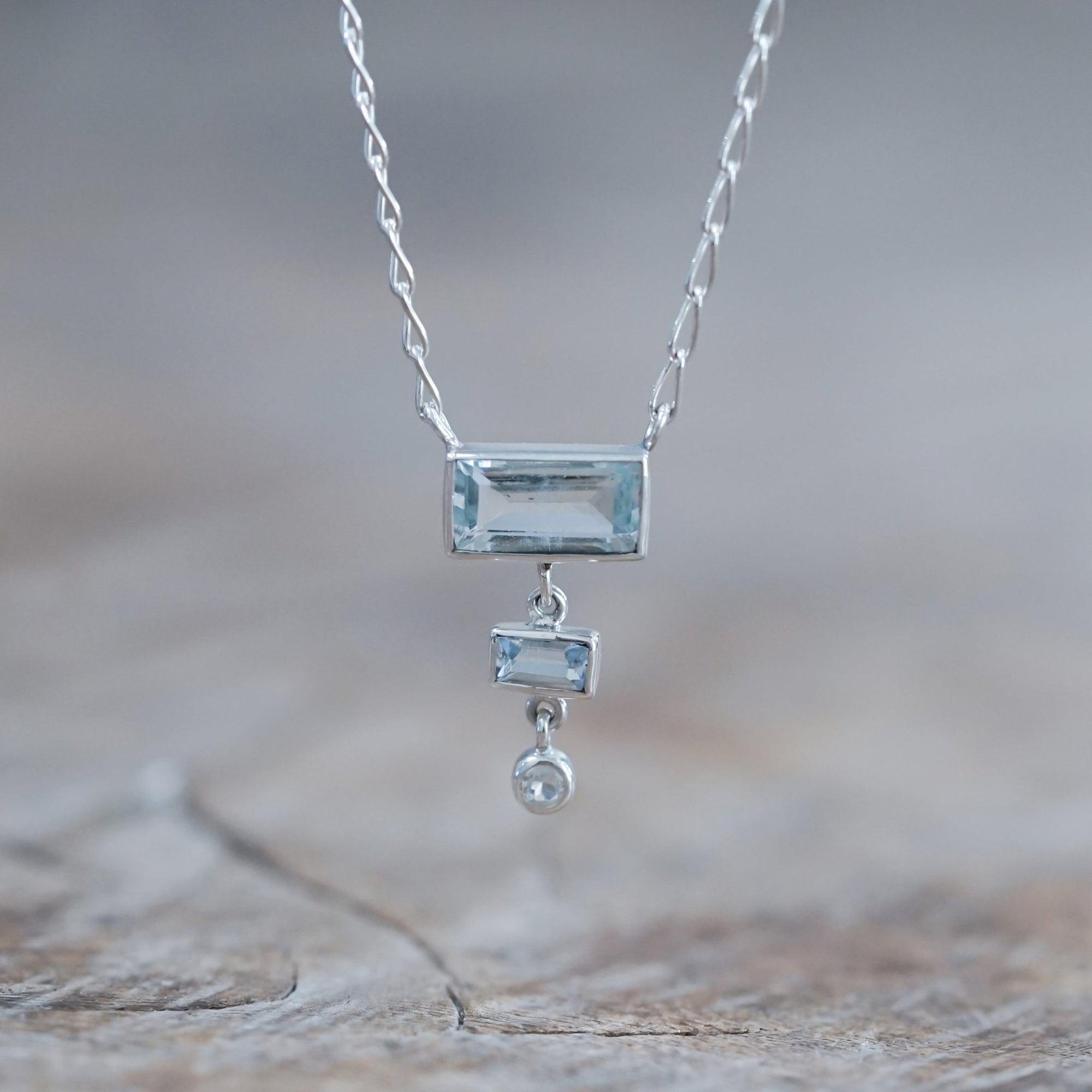 Aquamarine and Moonstone Necklace - Gardens of the Sun | Ethical Jewelry