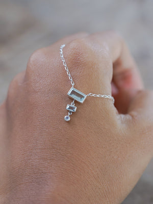 Aquamarine and Moonstone Necklace - Gardens of the Sun | Ethical Jewelry