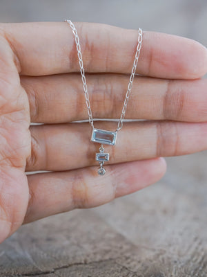 Aquamarine and Moonstone Necklace - Gardens of the Sun | Ethical Jewelry
