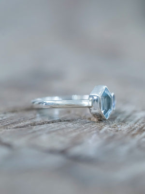 Aquamarine and Sapphire Ring - Gardens of the Sun | Ethical Jewelry