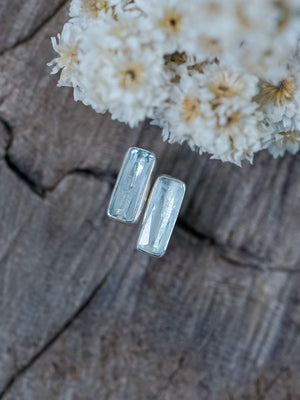 Aquamarine Earrings - Gardens of the Sun | Ethical Jewelry