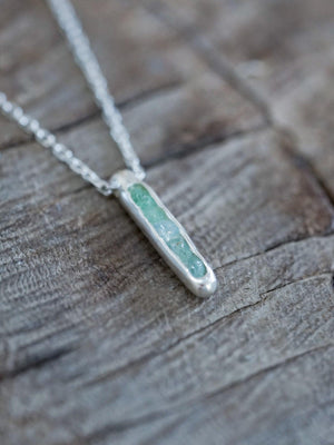 Aquamarine Necklace with Hidden Gems - Gardens of the Sun | Ethical Jewelry