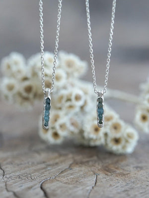 Aquamarine Necklace with Hidden Gems - Gardens of the Sun | Ethical Jewelry