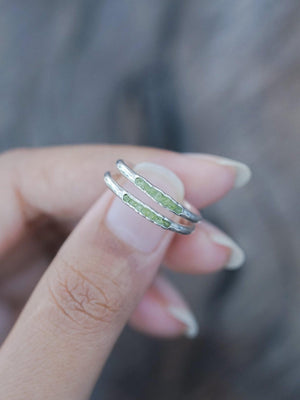 Arizona Peridot Ring with Hidden Gems - Gardens of the Sun | Ethical Jewelry