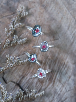 Asteroid Pearl and Spinel Crystal Ring - Gardens of the Sun | Ethical Jewelry