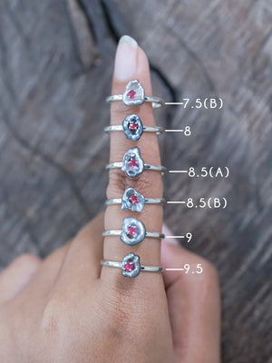 Asteroid Pearl and Spinel Crystal Ring - Gardens of the Sun | Ethical Jewelry