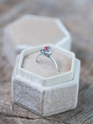 Asteroid Pearl and Spinel Crystal Ring - Gardens of the Sun | Ethical Jewelry