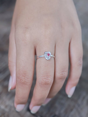 Asteroid Pearl and Spinel Crystal Ring - Gardens of the Sun | Ethical Jewelry