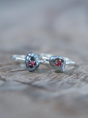 Asteroid Pearl and Spinel Crystal Ring - Gardens of the Sun | Ethical Jewelry