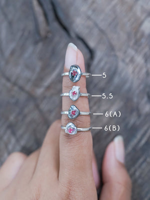 Asteroid Pearl and Spinel Crystal Ring - Gardens of the Sun | Ethical Jewelry