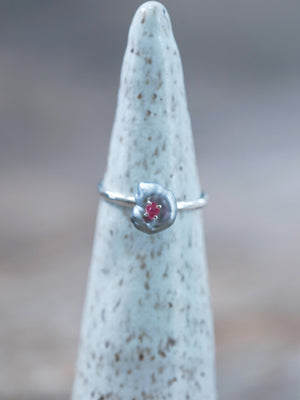 Asteroid Pearl and Spinel Crystal Ring - Gardens of the Sun | Ethical Jewelry