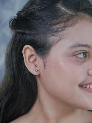 Black Opal and Ruby Earrings - Gardens of the Sun | Ethical Jewelry