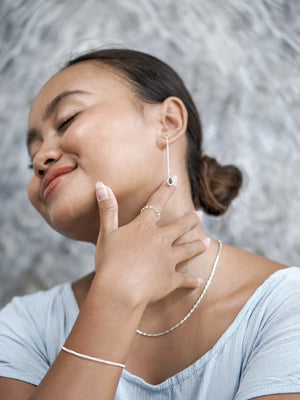 Black Spinel and Labradorite Earrings - Gardens of the Sun | Ethical Jewelry