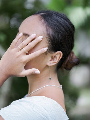 Black Spinel and Labradorite Earrings - Gardens of the Sun | Ethical Jewelry