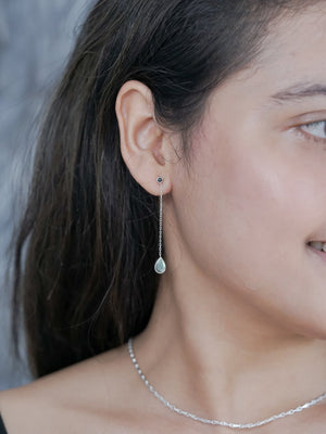 Black Spinel and Labradorite Earrings - Gardens of the Sun | Ethical Jewelry