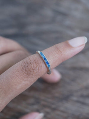 Blue Hauyne Ring with Hidden Gems - Gardens of the Sun | Ethical Jewelry