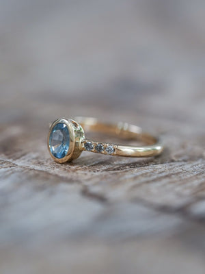 Blue Sapphire Ring in Ethical Gold - Gardens of the Sun | Ethical Jewelry