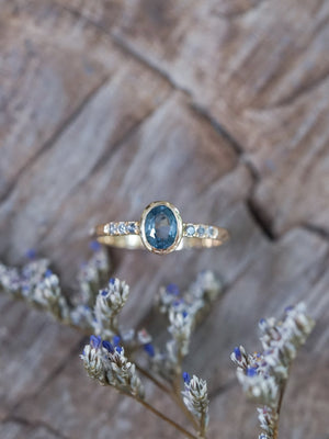 Blue Sapphire Ring in Ethical Gold - Gardens of the Sun | Ethical Jewelry