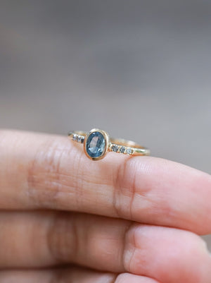 Blue Sapphire Ring in Ethical Gold - Gardens of the Sun | Ethical Jewelry