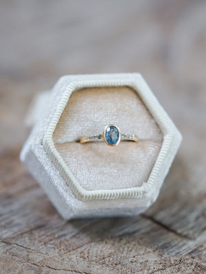Blue Sapphire Ring in Ethical Gold - Gardens of the Sun | Ethical Jewelry