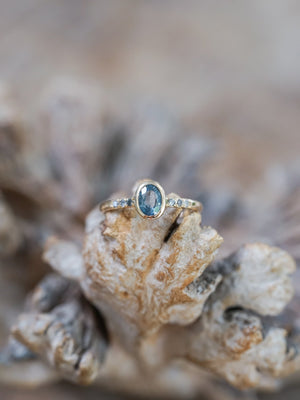 Blue Sapphire Ring in Ethical Gold - Gardens of the Sun | Ethical Jewelry