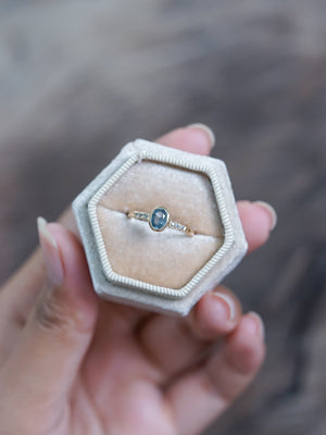 Blue Sapphire Ring in Ethical Gold - Gardens of the Sun | Ethical Jewelry