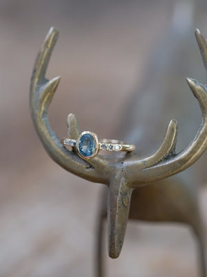 Blue Sapphire Ring in Ethical Gold - Gardens of the Sun | Ethical Jewelry