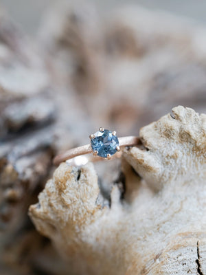 Blue Spinel Ring in Ethical Rose Gold - Gardens of the Sun | Ethical Jewelry