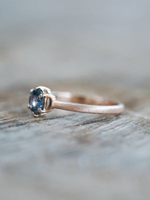 Blue Spinel Ring in Ethical Rose Gold - Gardens of the Sun | Ethical Jewelry