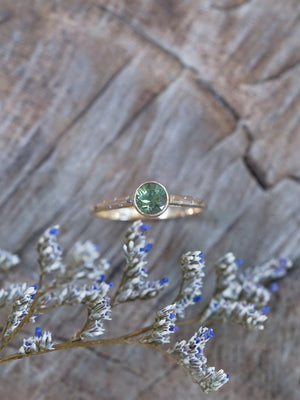 Borneo Green Sapphire Ring - Gardens of the Sun | Ethical Jewelry