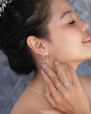 Borneo Rose cut Diamond Hoop Earrings - Gardens of the Sun | Ethical Jewelry