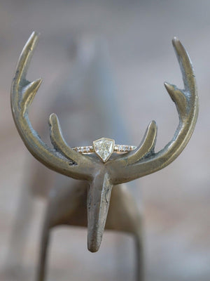 Borneo Shield Diamond Ring in Yellow Gold - Gardens of the Sun | Ethical Jewelry