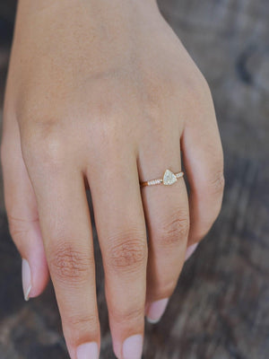 Borneo Shield Diamond Ring in Yellow Gold - Gardens of the Sun | Ethical Jewelry