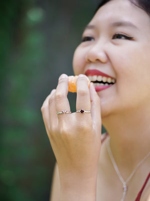 Bunny Garnet Ring - Gardens of the Sun | Ethical Jewelry