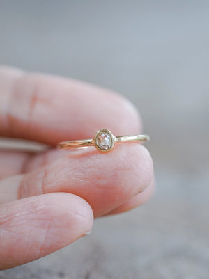 Canadian Champagne Diamond Ring in Ethical Gold - Gardens of the Sun | Ethical Jewelry