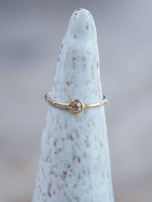 Canadian Champagne Diamond Ring in Ethical Gold - Gardens of the Sun | Ethical Jewelry